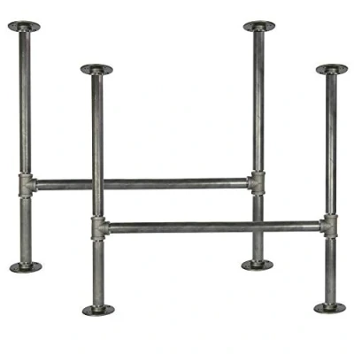 Abbildung von Natural Goods Berlin 2X Tischgestell Pipe Temperguss Tischbeine Schwerlast Vintage stabile Tischkufen Möbelbeine Metall Hairpin Legs Wasserrohre Fitting DIY 1 Zoll (B75cm * H72cm, Industrial)