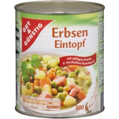 Abbildung von Gut &amp; Günstig Erbsen Eintopf mit Kasseler Rauchspeck 800g