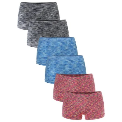 Abbildung von Fabio Farini 6ER PACK Hipster Boxer OHNE Seitliche NAHT Panties, Damen, Größe: 34, Neon rot blau schwarz