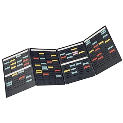 Abbildung von Nobo T Karten Mini Planungsset, tragbar, Haftnotizen Set mit 17 Spalten &amp; 272 Slots, Größe 1,5, enthält in verschiedenen Farben, 3084200