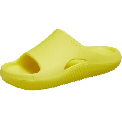 Abbildung von Crocs Unisex Mellow Recovery Slides Sandal, Cyber Yellow, Größe 4546