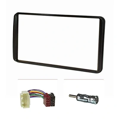 Abbildung von tomzz Audio 2454 026 Doppel DIN Radioblende Set kompatibel mit Suzuki Jimny BJ.2006 2012 Radioadater ISO Antennenadapter