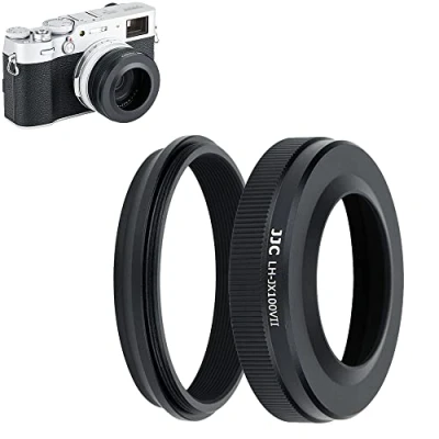 Abbildung von JJC Gegenlichtblende mit Adapterring für Fujifilm Fuji X100VI X100V X100 X100S X100T X100F Kameras Ersetzt LH und AR