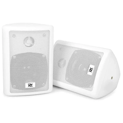 Abbildung von Power Dynamics weiß 75W Lautsprecher mit Montagehalterung