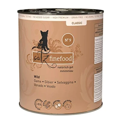 Abbildung von catz finefood N 9 Wild Feinkost Katzenfutter nass, verfeinert mit Kartoffel &amp; Preiselbeere, 6 x 800g Dosen