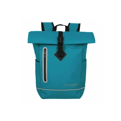 Abbildung von Travelite Rolltop Rucksack wasserfest, Fahrradrucksack, Freizeitrucksack mit Verschluss &amp; Reflektoren, BASICS, 48 cm, 19 Liter