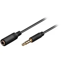 Abbildung von Goobay 62480 AUX Verlängerungskabel Audiokabel Verbindungskabel Klinkenkabel Klinke 3,5mm Stecker (4 Pin, Stereo) &gt; Buchse 3,5 mm