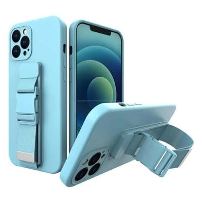 Abbildung von Rope Case Gel mit Lanyard Kette Tasche Xiaomi Redmi Note 10 / 10S blau