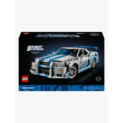 Abbildung von LEGO Technic 2 Fast Furious Nissan Skyline GT R R34 Automodell Bauset für Erwachsene mit Driftfunktion, Lenkung, Federung und 6 Zylinder Motor Sammlergeschenk Fans 42210