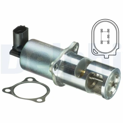 Abbildung von DELPHI EG10398 12B1 AGR Ventil mit Dichtungen RENAULT: TRAFIC 2 Bus, Kasten, ESPACE 4, OPEL: Vivaro A Combi, Kastenwagen
