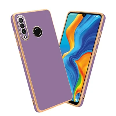 Abbildung von Cadorabo Hülle kompatibel mit Huawei P30 LITE Schutzhülle TPU Silikon Case Liquid Design Kameraschutz Slim Kratzfest Weiche Gummi Rundumschutz für in Lila