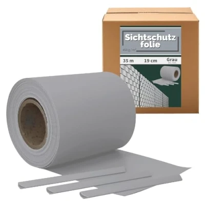 Abbildung von Kingpower Sichtschutzstreifen Sichtschutz PVC für Doppelstabmatten Zaun Grau 35m