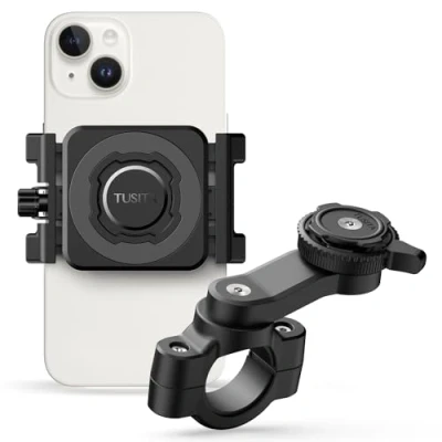 Abbildung von TUSITA Motorrad Handyhalterung Kit Twist Lock Lenker Telefonhalterung und Universal Klemmadapter