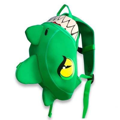 Abbildung von Crazy Safety Drachen Rucksack Perfekt für Kita &amp; Ausflüge Leicht, leicht zu reinigen, Mädchen Jungen Grun
