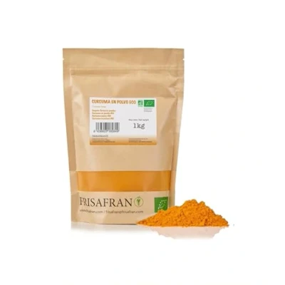 Abbildung von FRISAFRAN bio Kurkuma Pulver Gelbwurz gemahlen 1kg Hochwertige Kurkumawurzel aus Indien Golden Achterhof Gewürz Natürlich