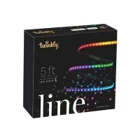 Abbildung von Twinkly Line Starter Kit 1,5m, Magnetischer Multicolor LED Streifen, mit Smart Controller, Kompatibel Home Kit, Alexa und Google Home, Über 16 Mio. Farben, App Steuerung, Schwarzes Kabel
