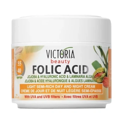 Abbildung von Victoria Beauty Hyaluron Creme gegen Falten und Augenringe, Anti Aging Gesichtscreme mit Jojobaöl, Folsäure Hyaluronsäure für Frauen Männer, Hyaluronic Acid Moisturizer, 50ml