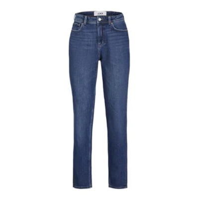 Abbildung von JJXX Jxberlin HW Jeans Straight Leg, Damen, Größe: 24x30, Dark blue denim