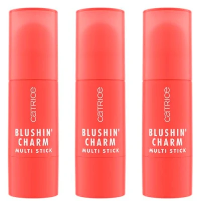 Abbildung von Catrice Blushin&#039; Charm Multi Stick, Rouge, Nr. 020, Orange, sofortiges Ergebnis, natürlich, strahlend frisch, vegan, ohne Parabene, Mikroplastikpartikel, Nanopartikel frei, 3er Pack (3x5.5g)
