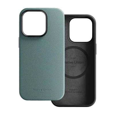 Abbildung von Native Union Active Case MagSafe kompatibel mit MagnetenRobustes DesignRecycelte MaterialienFallschutz bis 10 ft/3 m für iPhone 15 Pro (Schiefergrün)