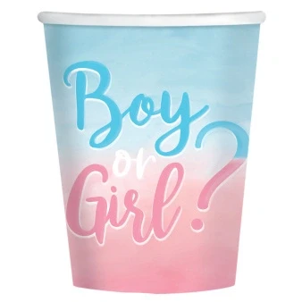 Abbildung von Gender Reveal Cups Boy Or Girl? 250ml 8 Stück