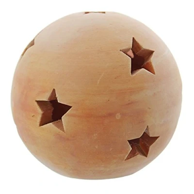 Abbildung von FRANK FLECHTWAREN Terracotta Kugel Sterne, groß Ø 30 cm