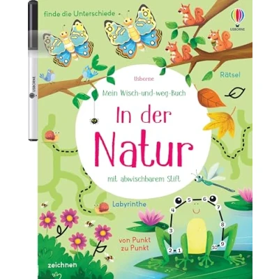 Abbildung von Mein Wisch und weg Buch: In der Natur: mit abwischbarem Stift Zähl , Zuordnungs Schwungübungen für Kinder ab 4 Jahren (Meine Bücher)