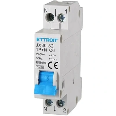 Abbildung von IXTRIMA Automatischer Leitungsschutzschalter 1P+N 16A C16 220V 4.5kA, belegt 1 Modul