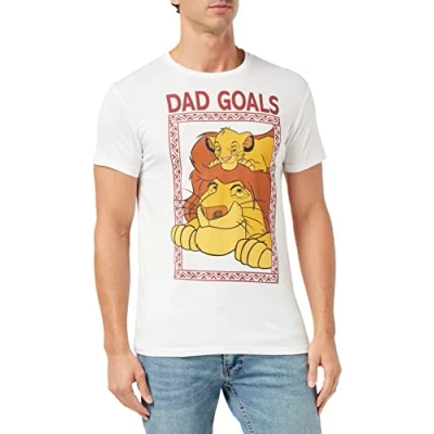 Abbildung von Disney Herren Medlionts001 T Shirt, weiß, S