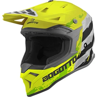 Abbildung von Bogotto V337 Wild Ride Crosshelm, gelb/schwarz/weiß, 2XL
