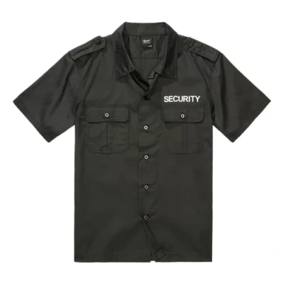 Abbildung von Brandit Herren Security US Shirt Short Sleeve Klassisches Hemd, Black, 4XL