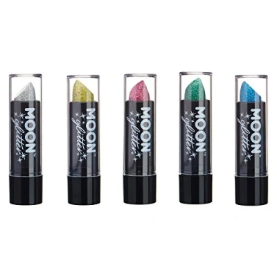 Abbildung von Holographischer Glitzer Lippenstifr von Moon Glitter 5gr Set mit 5 Farben