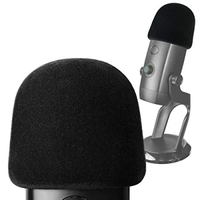 Abbildung von Beflockte Schaumstoff Windschutzscheibe für Blue Yeti X Mikrofonabdeckung Pop Filter mit Beflockungsfläche Kondensatormikrofone von YOUSHARES