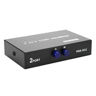 Abbildung von 2 in 1 Out Switch Switcher Auswahlbox, VGA Splitter Datensynchronisation Unterstützung VGA, XVGA, SVGA, UXGA etc