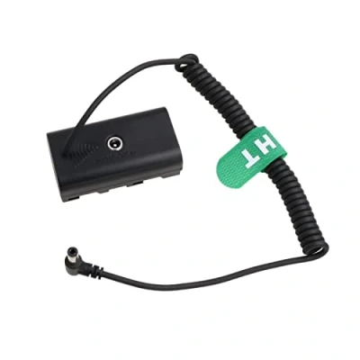 Abbildung von HangTon DC Barrel to NP F970 F750 F550 Dummy Battery Power for Sony Atomos Shinobi Shogun Inferno Ninja Monitor, LED Light