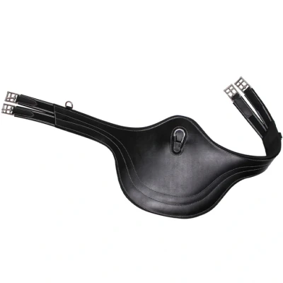 Abbildung von QHP Anatomische Bauchplatte Luxury Stitching Schwarz