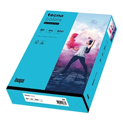 Abbildung von tecno Kopierpapier colors blau DIN A4 80 g/qm 500 Blatt