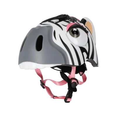 Abbildung von Fahrradhelm für Kinder Weißes Zebra Crazy Safety EN1078 Geprüft
