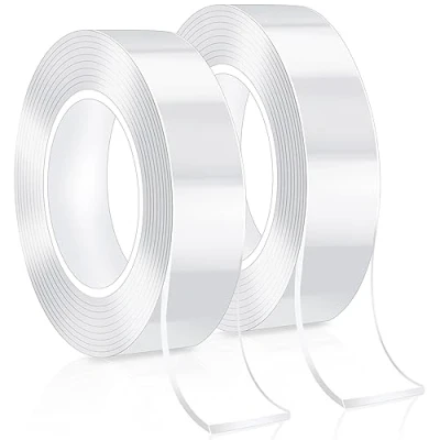 Abbildung von Bolatus 5m Doppelseitiges Klebeband Transparent Extra Stark Nano Double Sided Tape Ablösbar Doppelseitig Dünn für Zuhause, Küche, Auto oder Mehrzweck（2 Rolle）