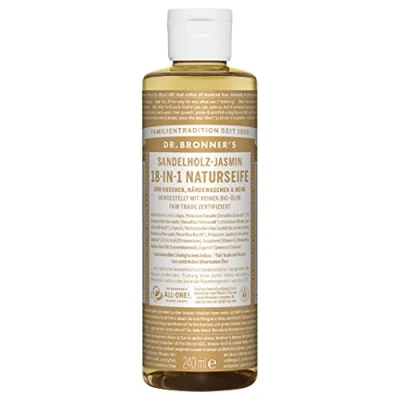 Abbildung von Dr. Bronner ́s 18IN1 Liquid SOAP Sandewoodjasmine Duschgel, Größe: 240 ml,