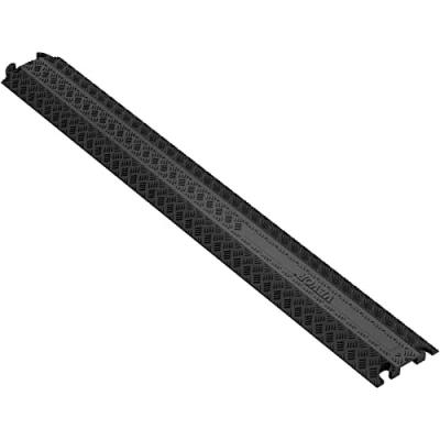 Abbildung von VEVOR 1 Kanal Schlauchbrücke 100x13x2cm Kabelbrücke aus TPR Überfahrschutz Kabel Max.907kg pro Achse Tragfähigkeit Kabelkanal Brücke Ideal für Wohngebiete Büros Lagerhallen Freizeitparks usw.