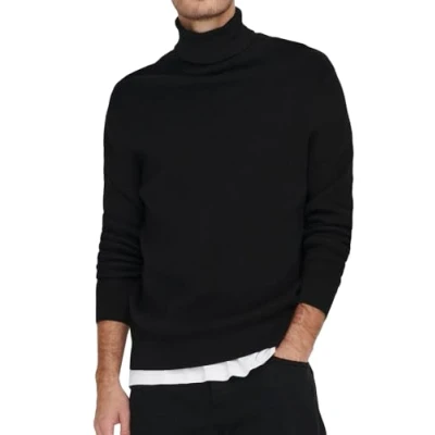 Abbildung von Only &amp; Sons Onsphil ROLL NECK Strickpullover, Herren, Größe: Large, Black