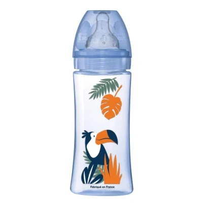 Abbildung von Dodie Babyflasche, Antikolik Initiation+, blau, Feuerwehr, 330 ml, +6 Monate, runder Sauger, Fluss 3