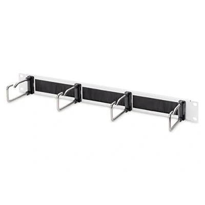 Abbildung von DIGITUS Kabel Rangierpanel mit Durchführung 1HE 4 Führungsbügel 40 x 75 mm 19 Zoll Für Netzwerkschränke &amp; Netzwerkkabel Grau