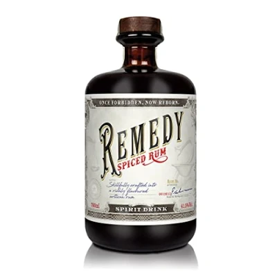 Abbildung von Remedy Spiced Rum I Gold Meiningers International Spirits Awards London Auf Basis 3 karibischer Rums Feine Noten von Vanille, Orangenschale &amp; Zimt 41,5 % vol. 1 x 0,7l