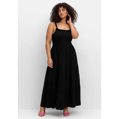 Abbildung von Sheego Sommerkleid &quot;Große Größen&quot;, mit Smok Oberteil und Volantrock