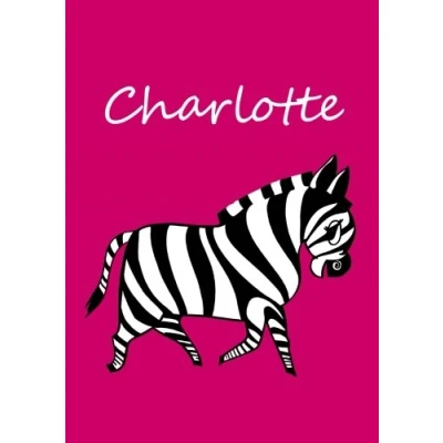 Abbildung von Malbuch / Notizbuch Tagebuch Charlotte: DIN A4 blanko Zebra