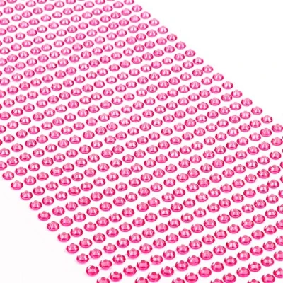 Abbildung von Movoja Pinke Strasssteine runde Glitzersteine 880 Stück 4 mm selbstklebend zum Verzieren und Basteln Schmucksteine aufkleben Steinchen Dekosteine Bastelsteine Pink
