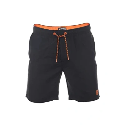 Abbildung von riverso Badehose Herren lang Badeshorts RIVDavid Regular Fit Schwimmhose Elastischer Bund Orange S (S, Black Orange)