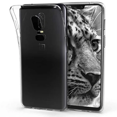 Abbildung von kwmobile Hülle kompatibel mit OnePlus 6 Silikon Handyhülle Transparent Handy Case in